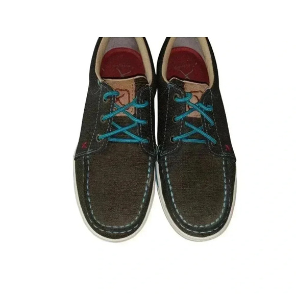 Twisted X KICKS Black Rubberized Lace Up Moc Toe Casual Shoes Women’s Size 5.5 M - Picture 8 of 10